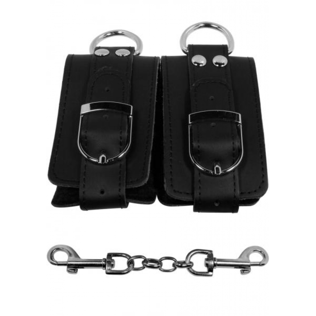 Strapped Plush Restraints - Black