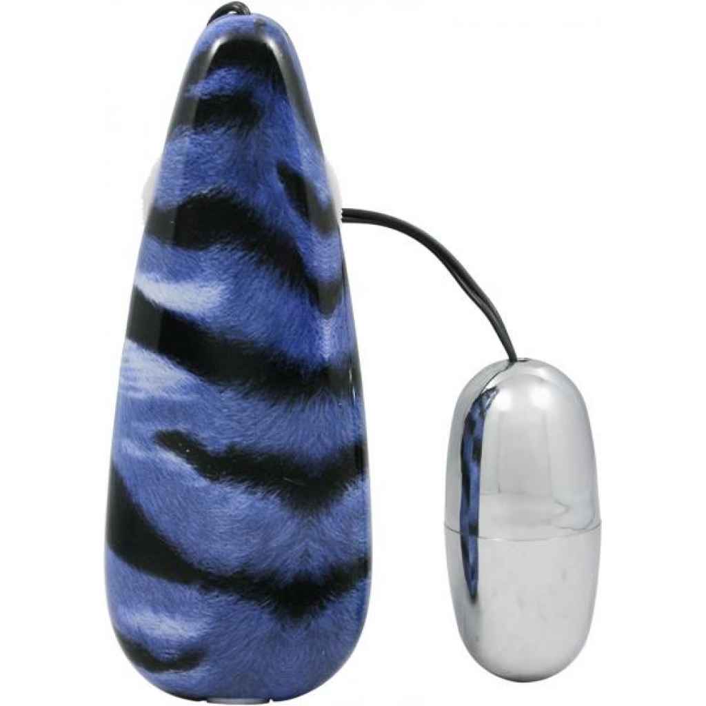 Primal Instinct Remote Control Bullet - Tiger Print Blue