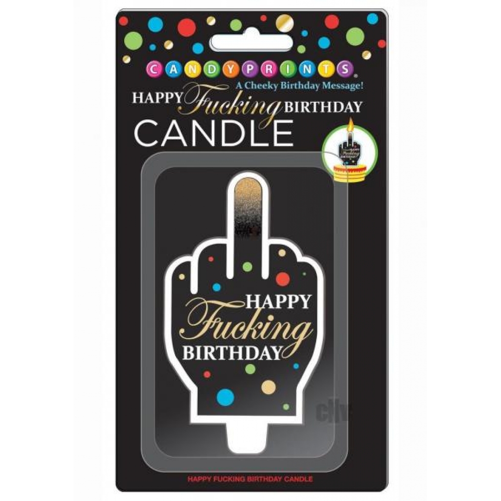 Happy Fn Birthday Fu Finger Candle