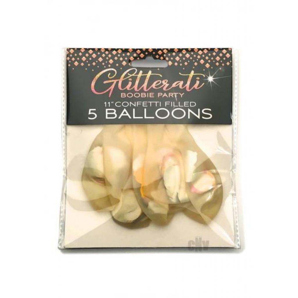 Glitterati Boobie Confetti Balloons - 6-Pack