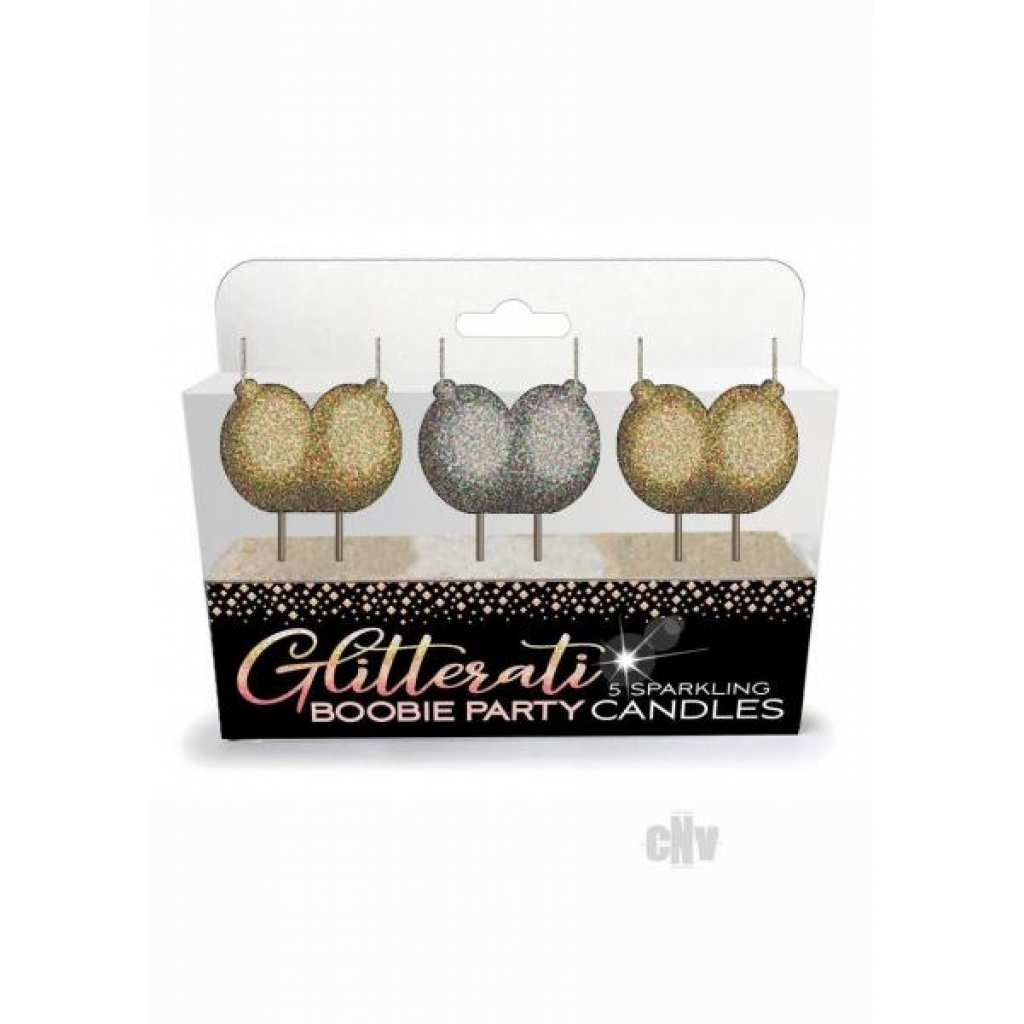 Stylish Glitterati Boobie Candle Set - 4 Pieces