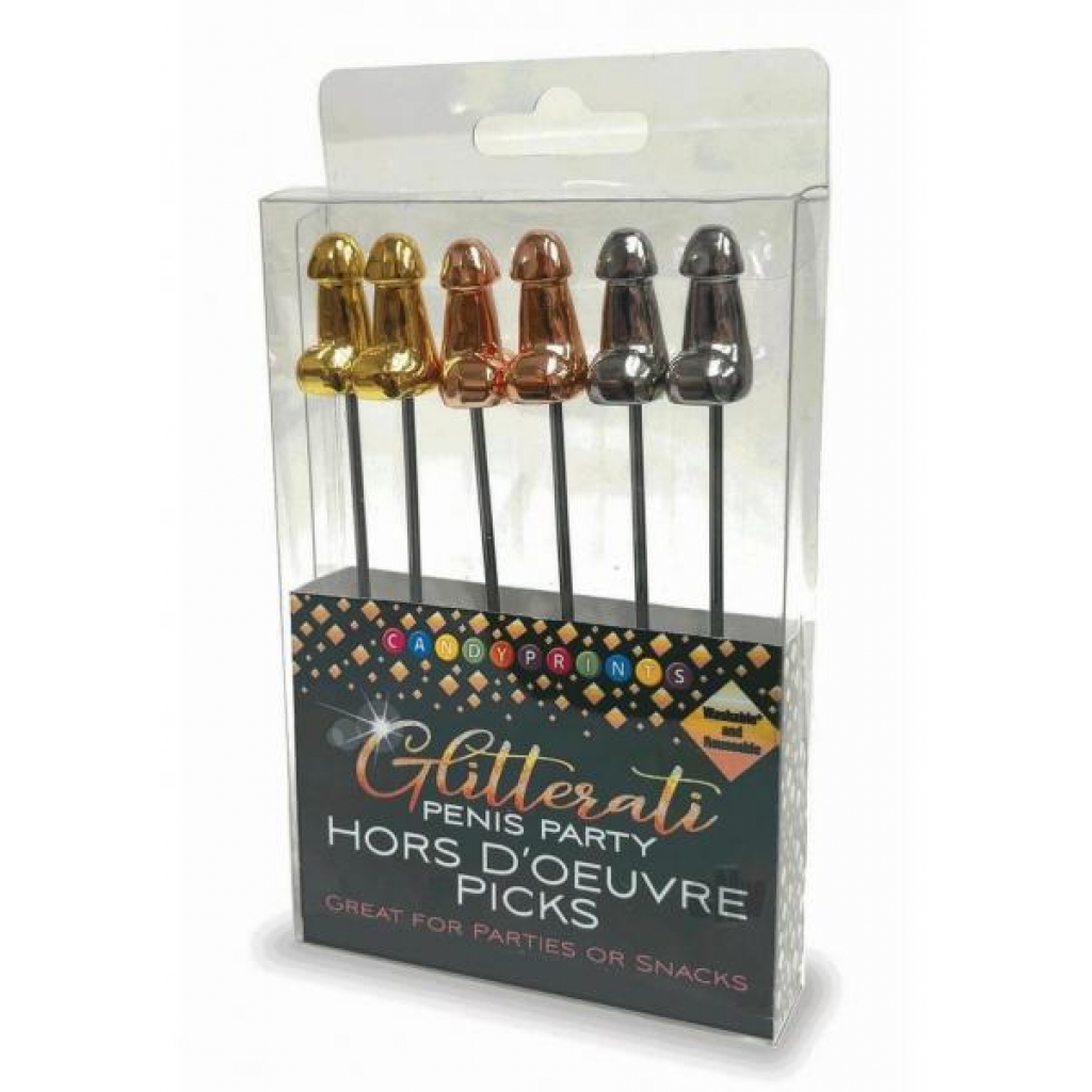 Elegant Glitterati Appetizer Picks Set - 6 Piece