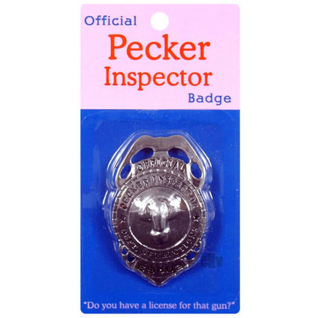 Pecker Inspector Badge - Silver