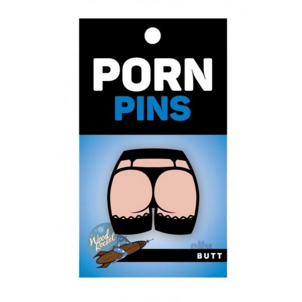 Butt Enamel Lapel Pin