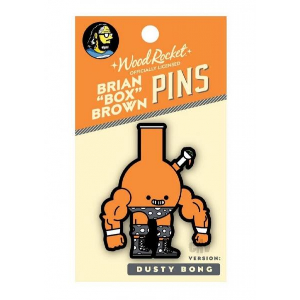 Box Brown Dusty Bong Enamel Pin