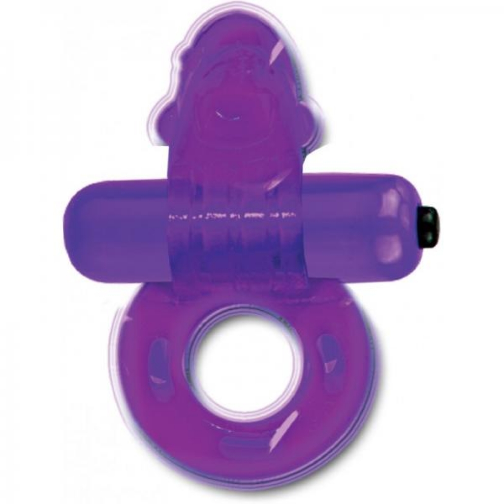 Purrrfect Pet Cock Ring - Tickle Me Dolphin - Purple