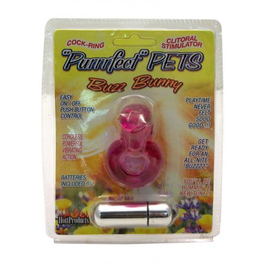 Purrfect Pets Buzz Bunny Stimulator with Vibrating Bullet - Purple