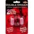 Humm Dinger Double Dinger Dual Vibrating Cock Ring - Magenta Pink