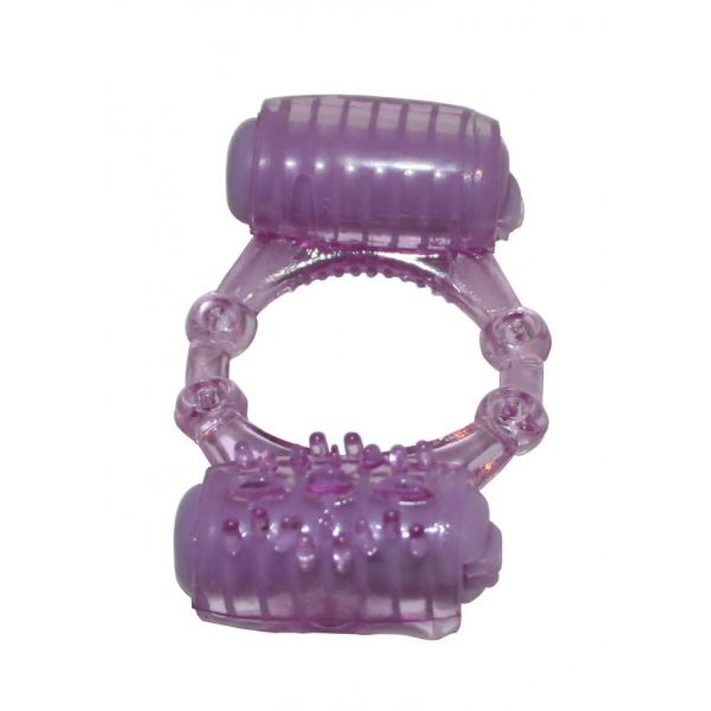 Powerful Humm Dinger Double Dinger Cock Ring in Purple