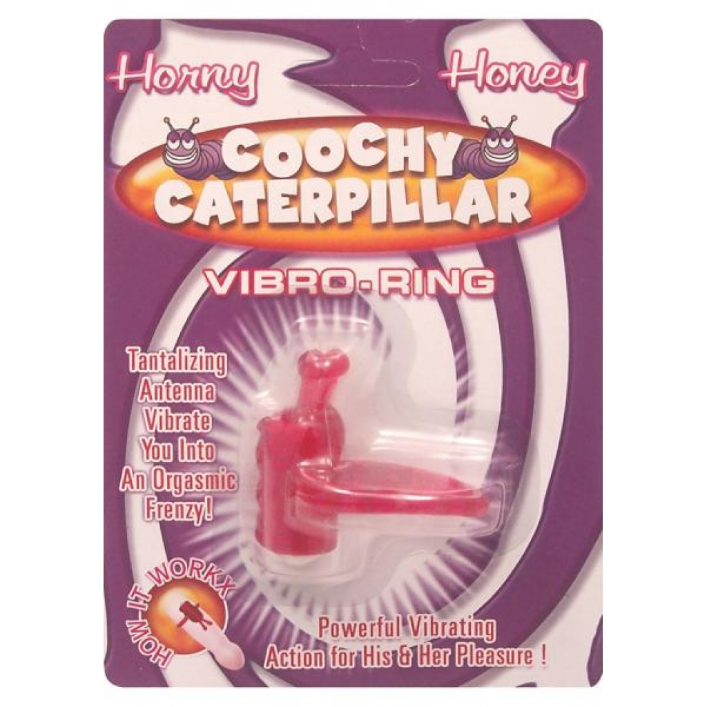 Horny Honey Coochy Caterpillar Vibro Cock Ring - Magenta Purple