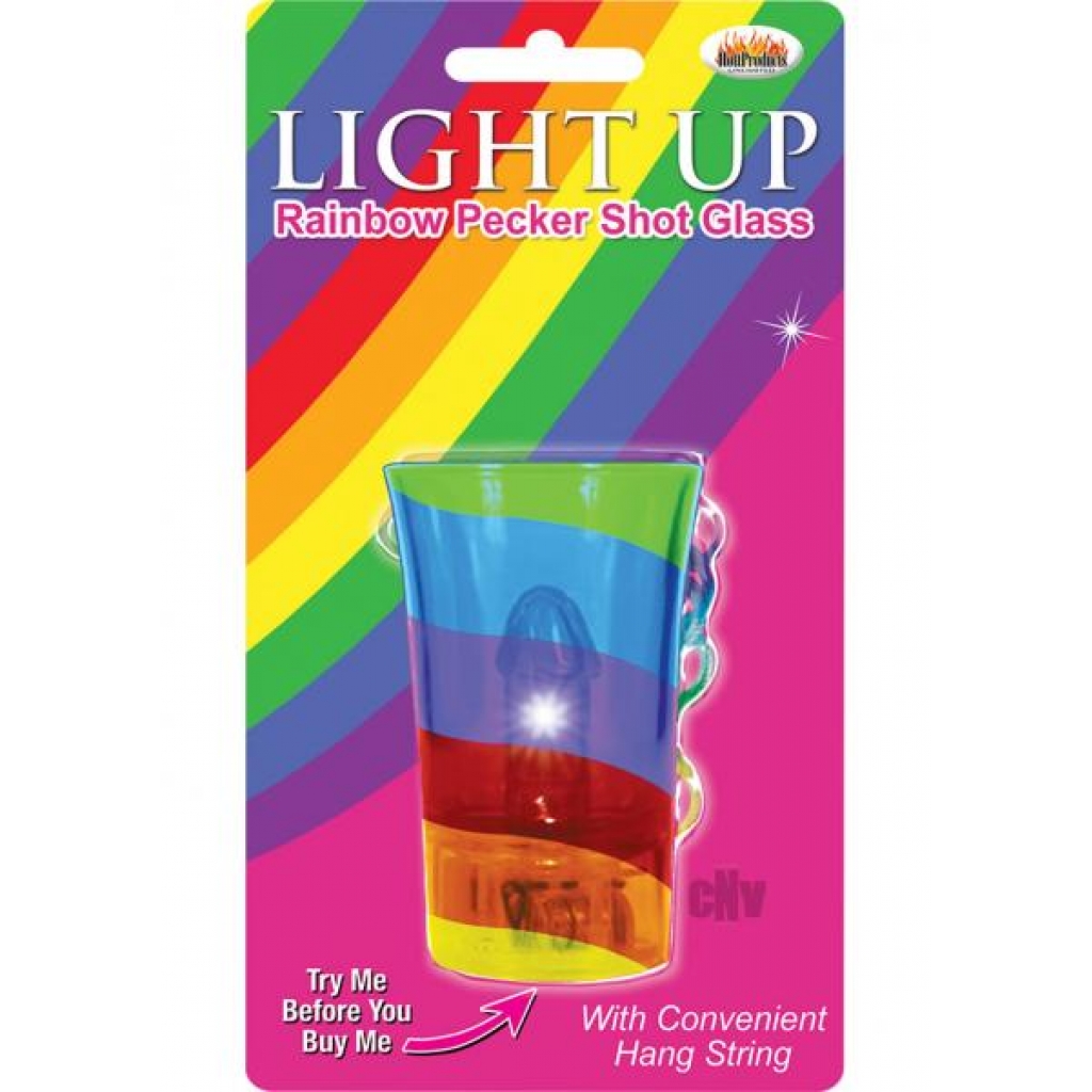 Illuminated Rainbow Pecker Shot Glass