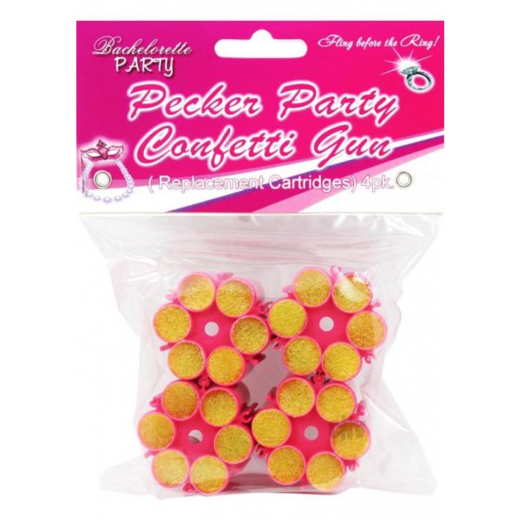 Pecker Party Confetti Gun Refills - 4pk