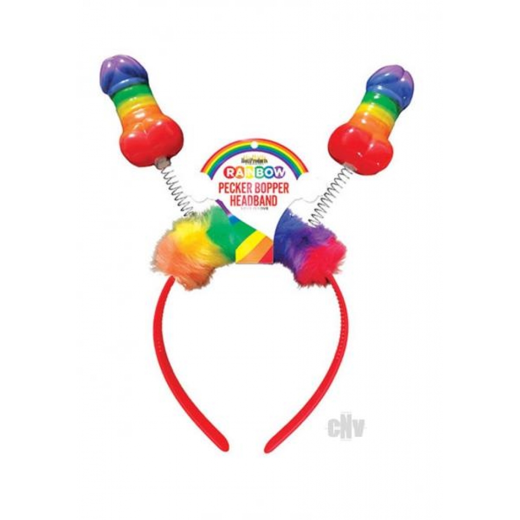 Rainbow Pecker Bopper Head Band - O/S