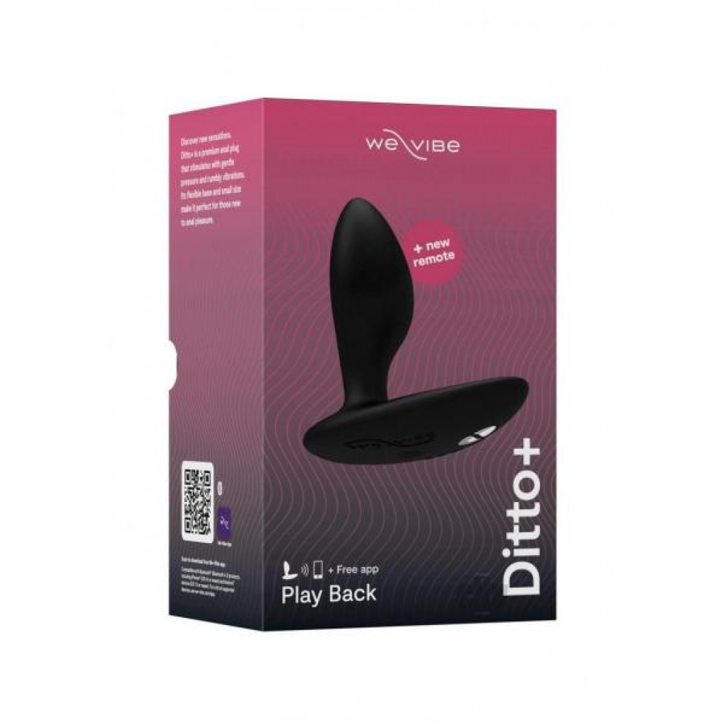 We-Vibe Ditto Plus Vibrating Anal Plug - Satin Black