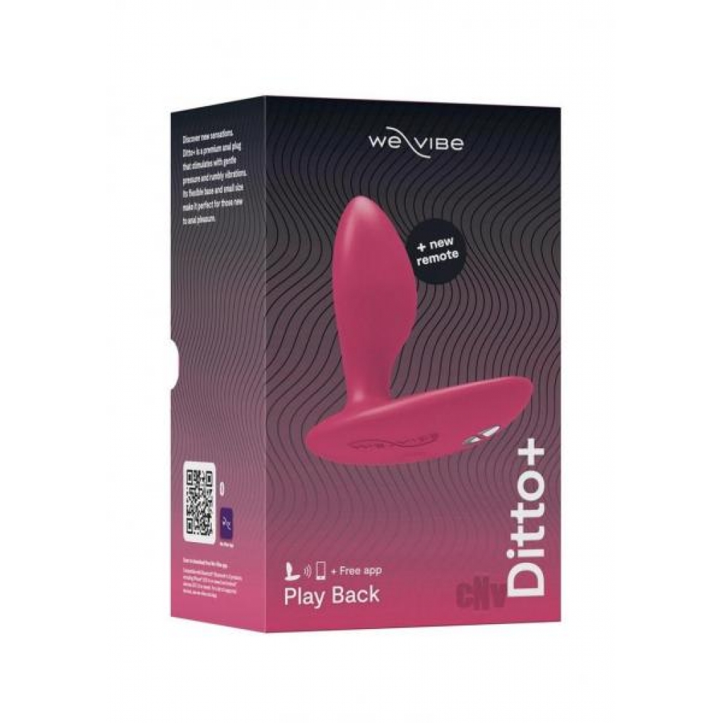 We-Vibe Ditto+ Vibrating Anal Plug - Cosmic Pink