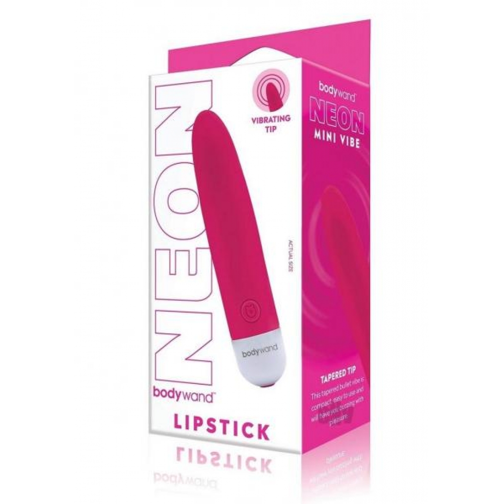 Bodywand Mini Lipstick Vibrator - Neon Pink