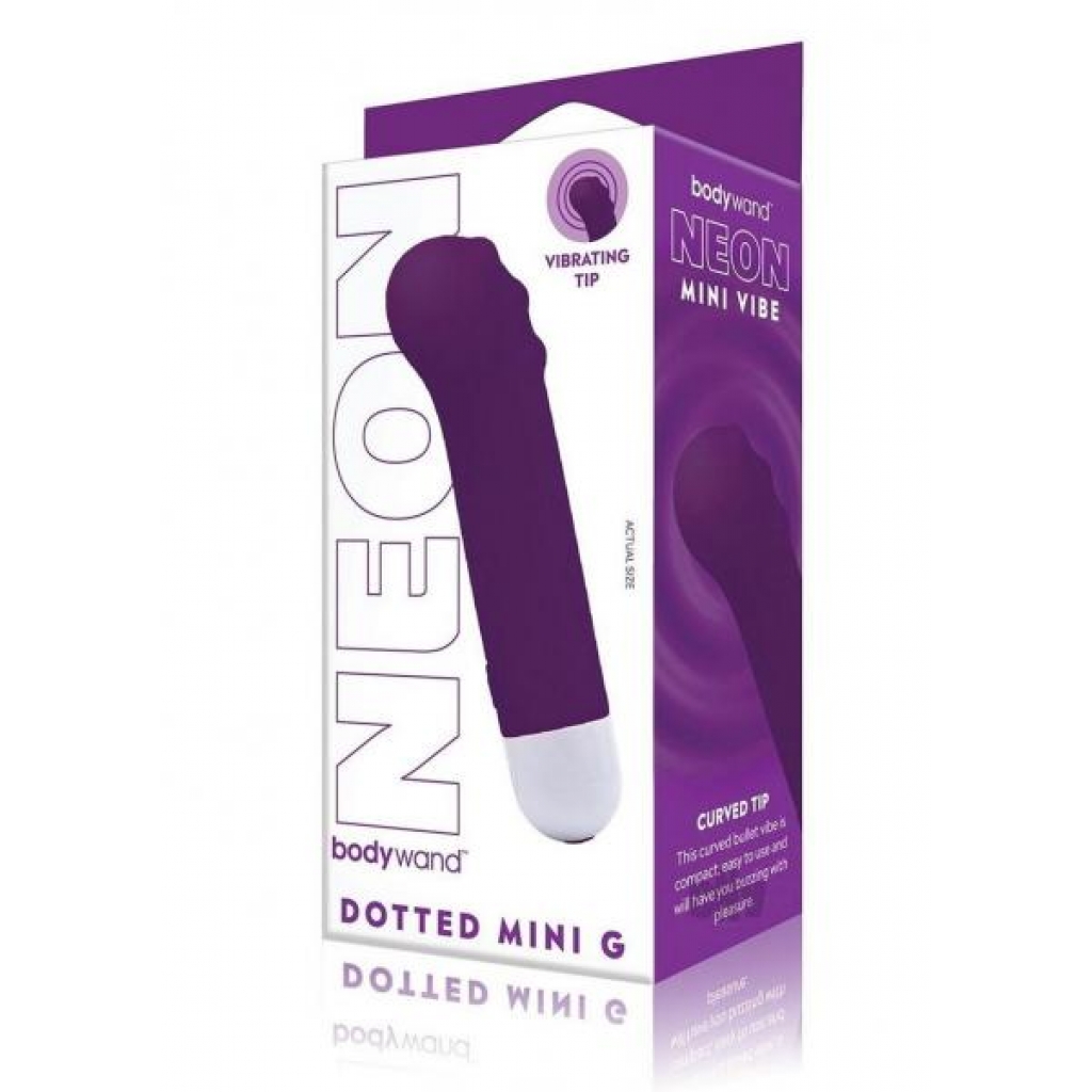 Bodywand Dotted Mini G Vibrator - Neon Purple