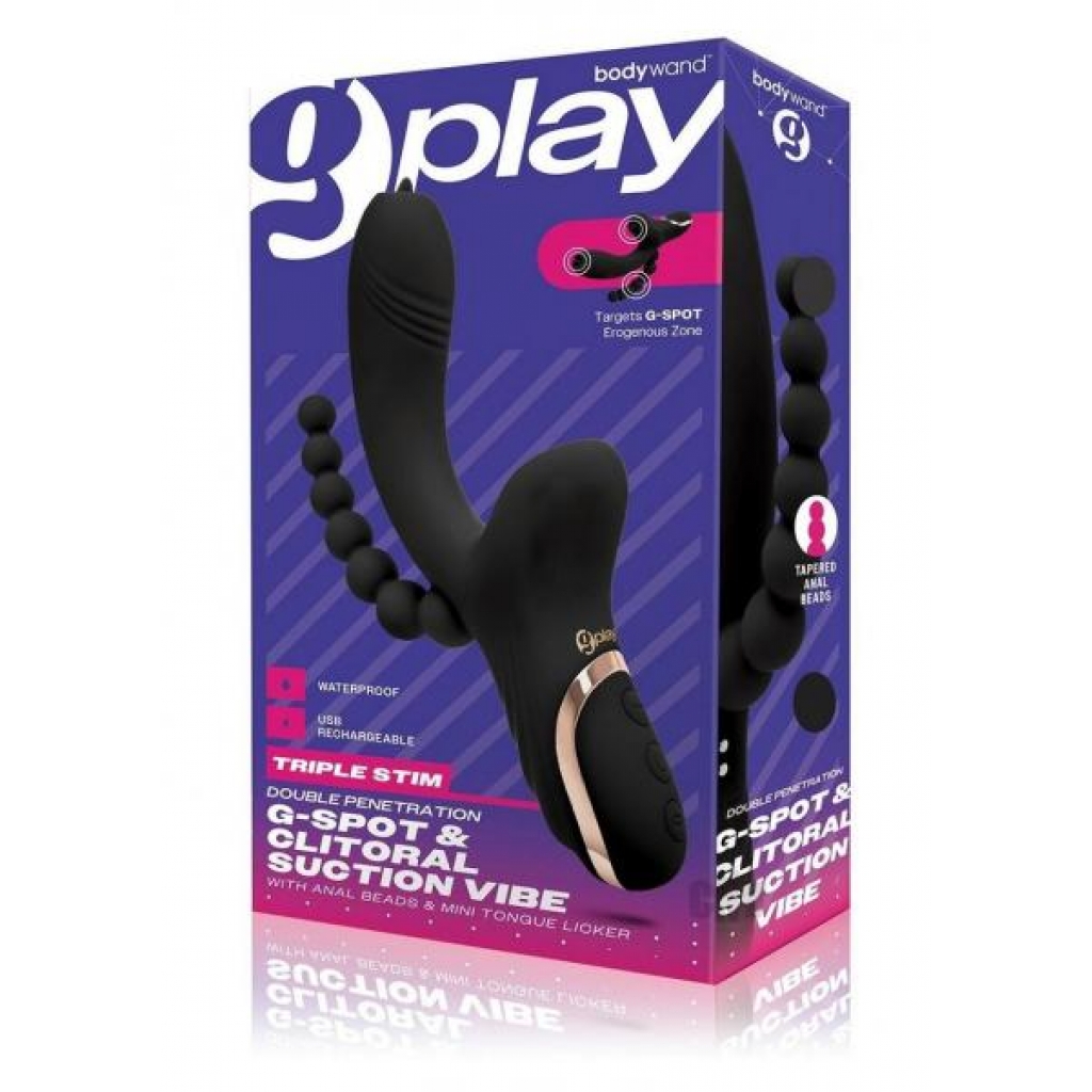 Bodywand G Play with Anal Beads Black