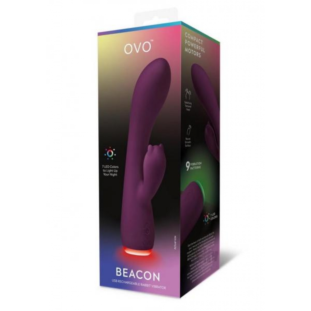 Ovo Beacon Dual Stim Vibe Purple