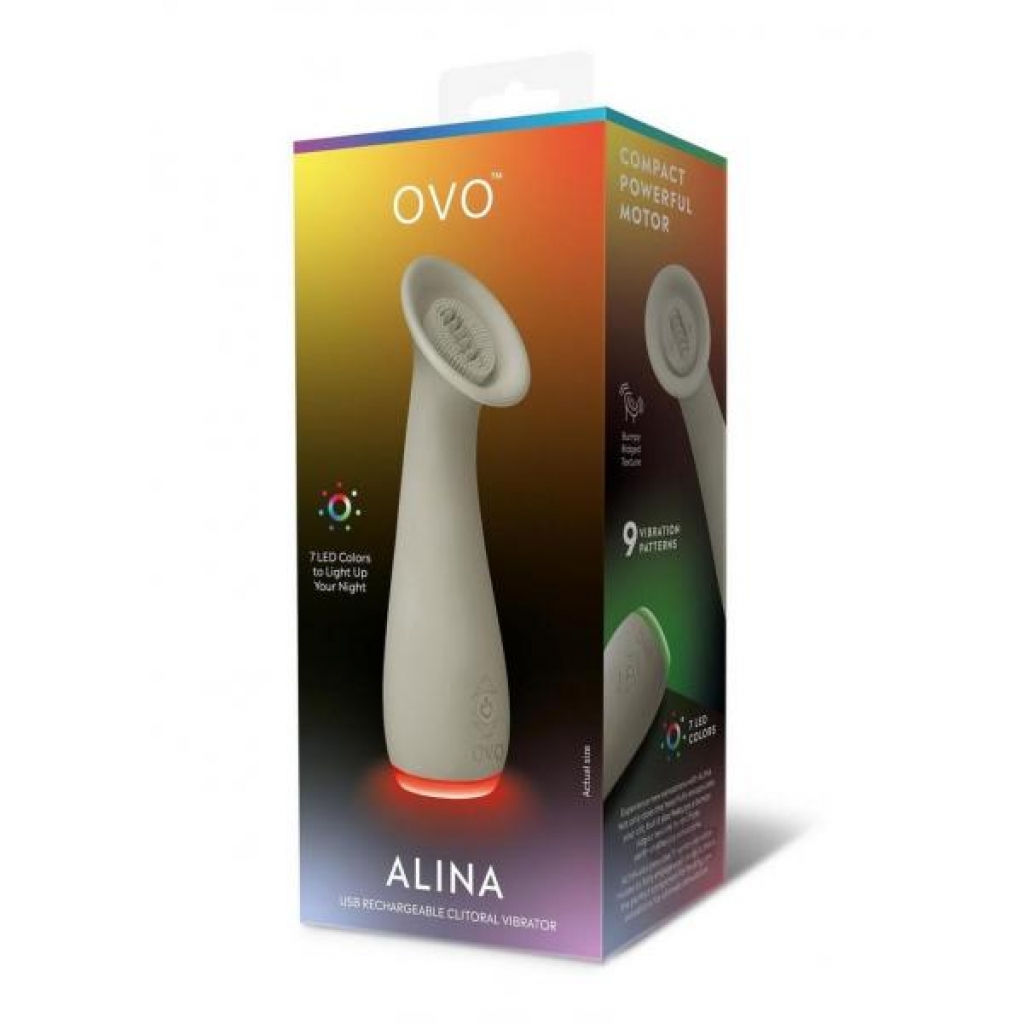 Alina Clitoral Vibrator - Gray Smoke