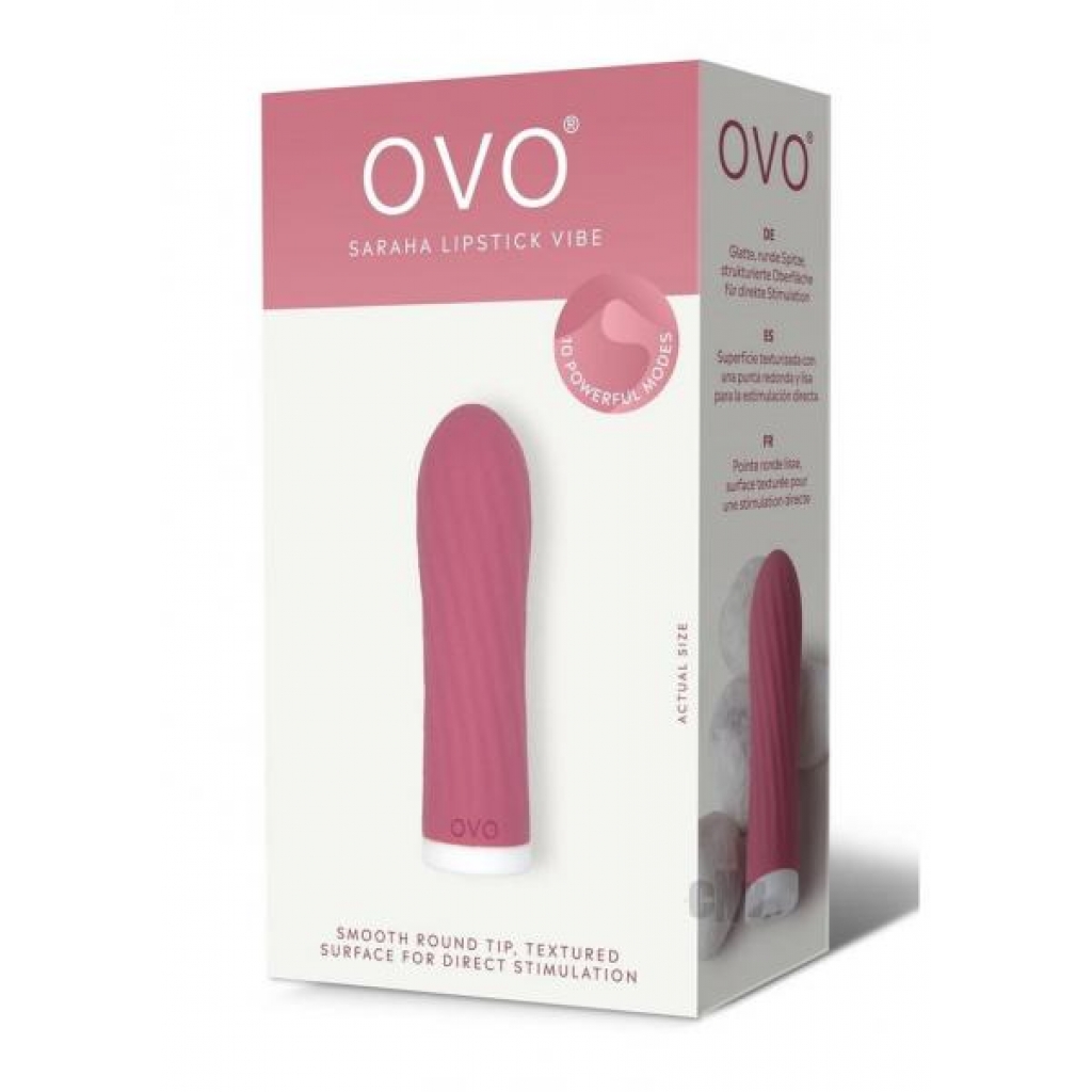 Ovo Earth Sahara Lipstick Vibe - Red Pink