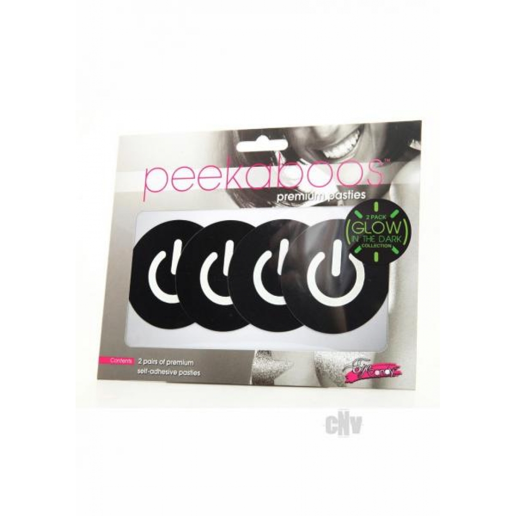 Peekaboo Glow In The Dark Power Button White