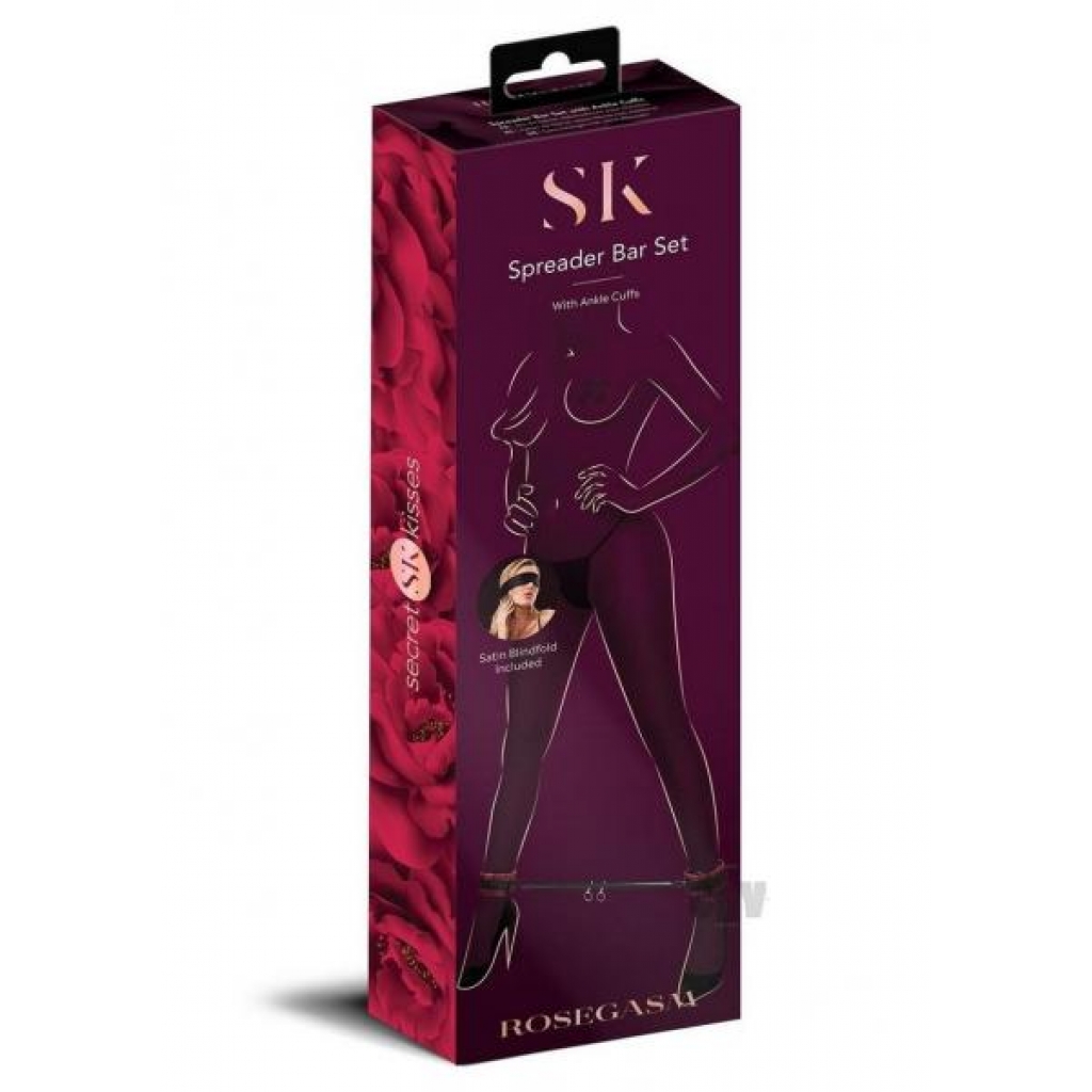 Sk Rosegasm Spreader Bar with Cuffs - Red