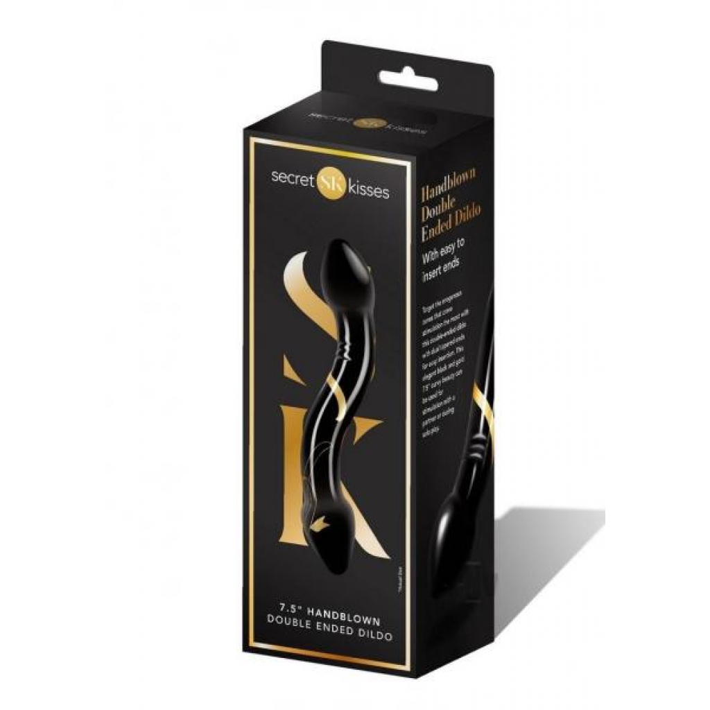 SK Handblown Double End Dildo - Elegant Black