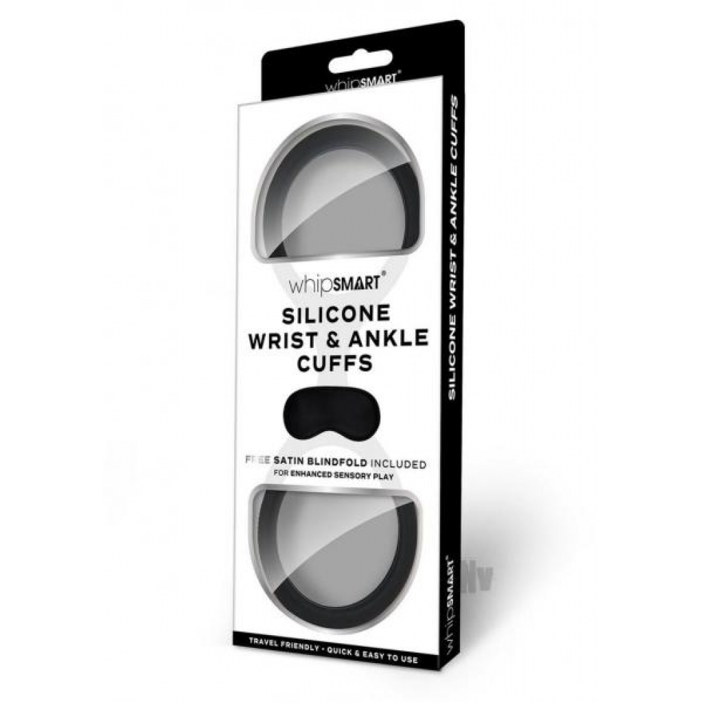 Whipsmart Quickie Cuffs & Eye Mask - Black