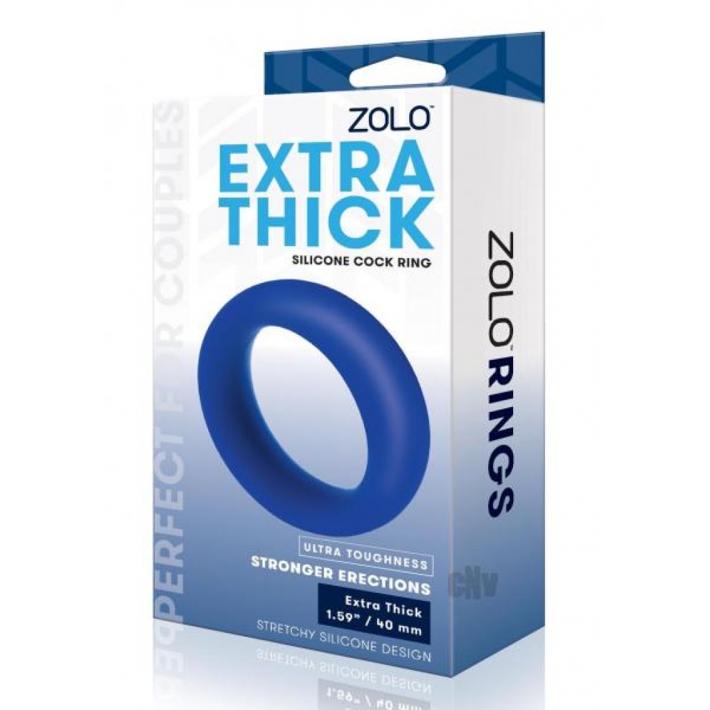 Zolo Extra Thick Cock Ring in Navy Blue