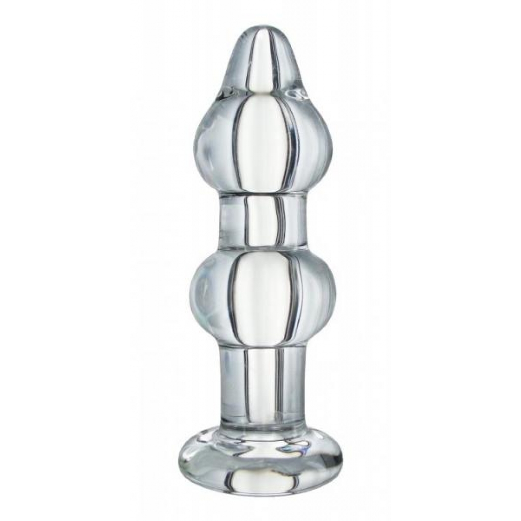 Param Anal Pleaser Glass Plug - Clear