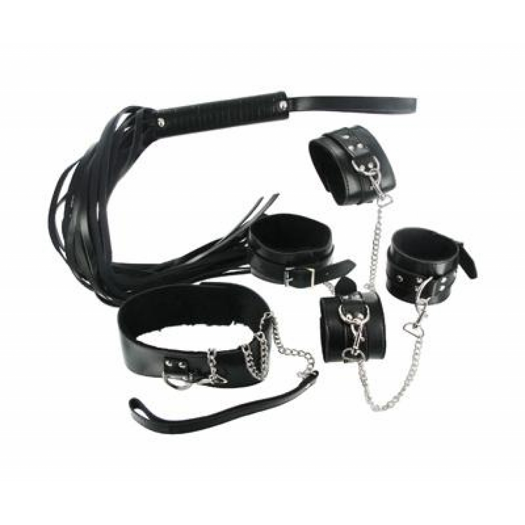 Strict 7 Piece Bondage Adventure Set - Black