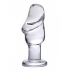 Asvini Glass Penis Anal Plug - Clear