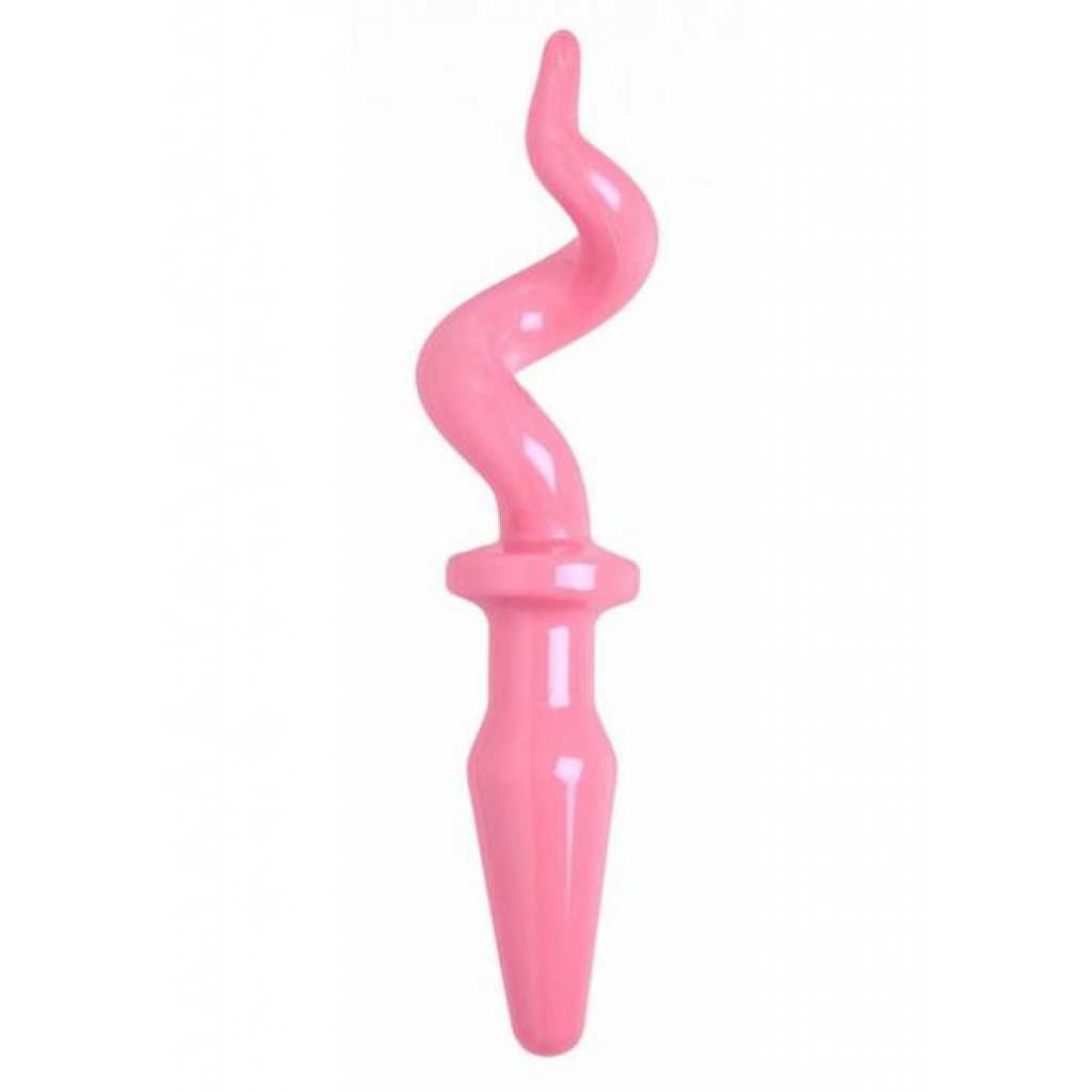 Piggy Tail Anal Plug - Pink