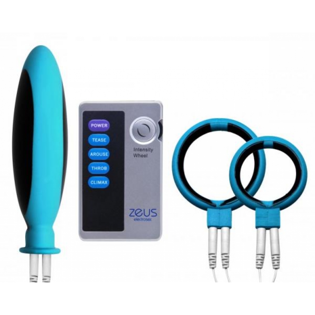 Zeus Mingle 4-Piece Estim Couples Kit - Blue