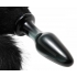 Tailz Midnight Fox Tail Glass Anal Plug - Black