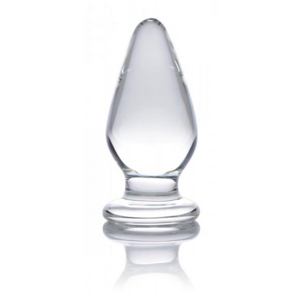 Ember Weighted Tapered Anal Plug - Clear Glass