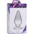 Ember Weighted Tapered Anal Plug - Clear Glass