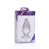 Ember Weighted Tapered Anal Plug - Clear Glass