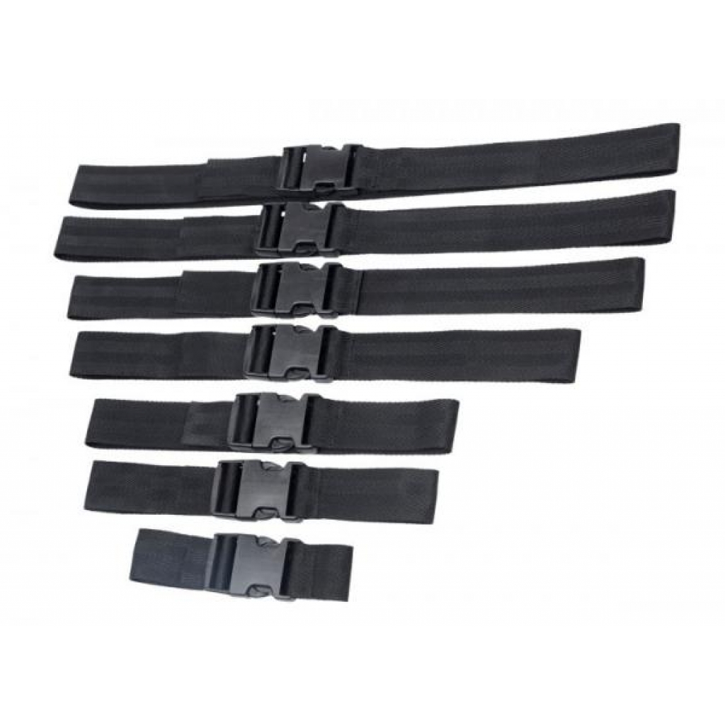 Subdued Full Body Straps Nylon Restraints - Black