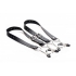 Spread Labia Spreader Straps with Clamps - Black