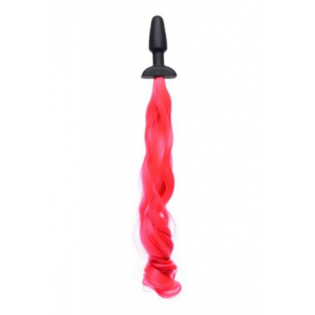 Ultimate Pleasure: Tailz Pony Tail Anal Plug - Hot Pink