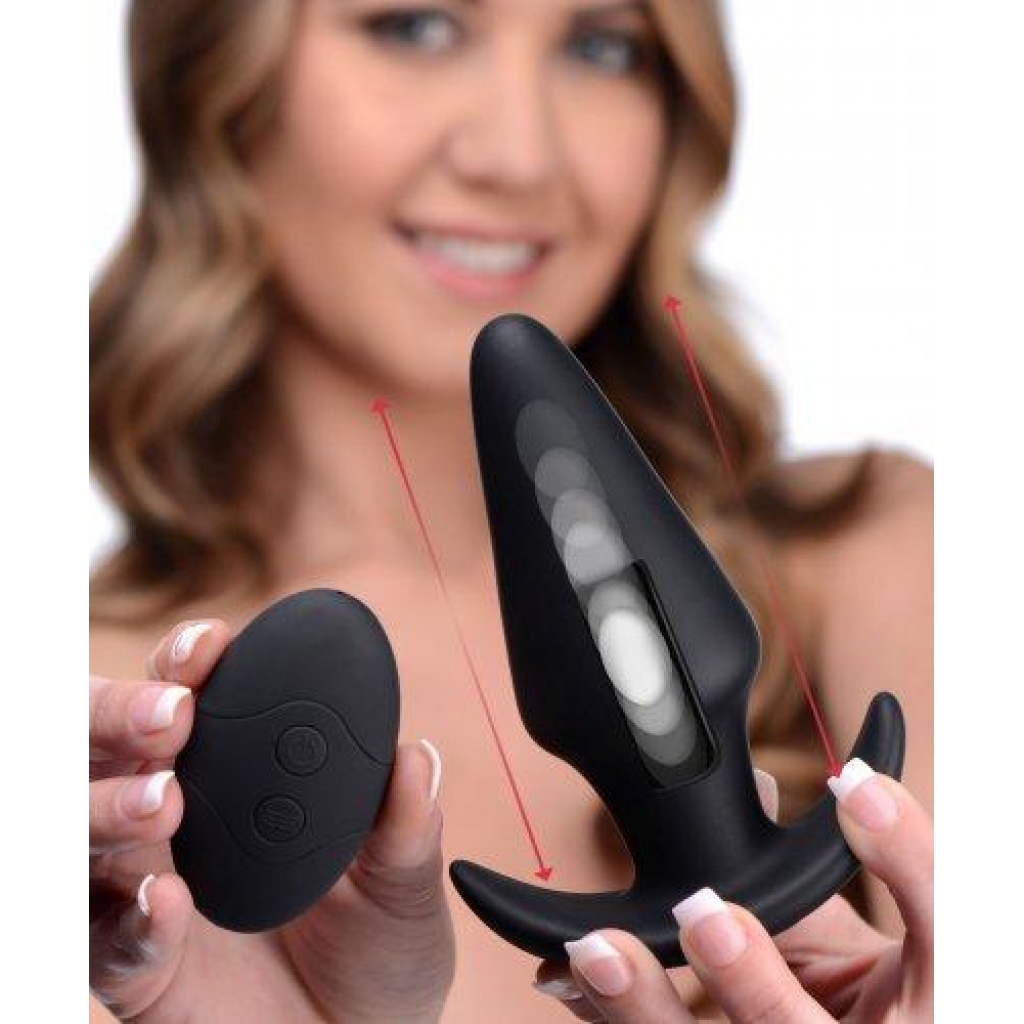 Kinetic Thumping Large Butt Plug - Black