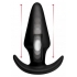 Kinetic Thumping Large Butt Plug - Black