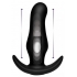 Thump It Curved Thumping Silicone Butt Plug - Black