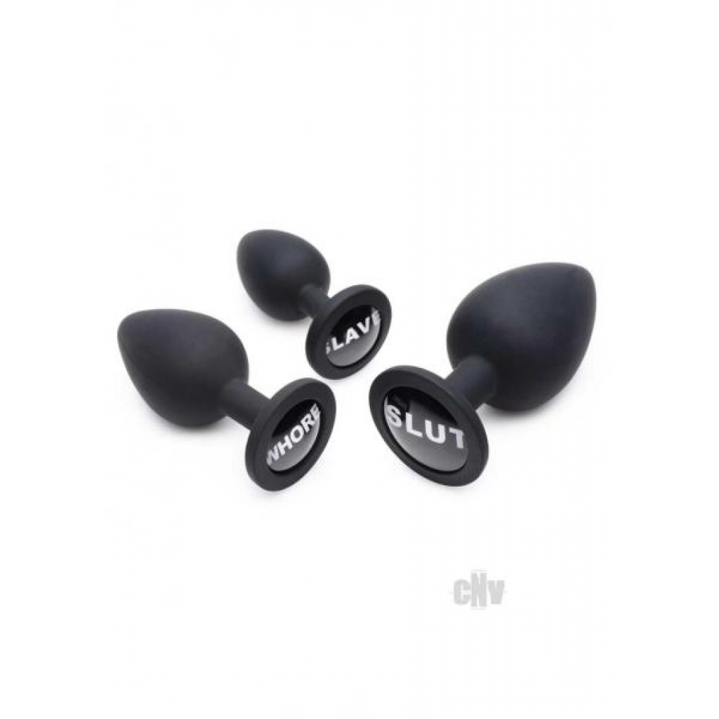 Ms Dirty Words 3pc Plug Set - Black