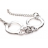 Elegant Cuff Her Handcuff Necklace - Silver