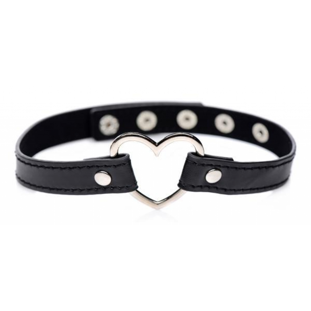 Dark Heart Chrome Black Choker - OS