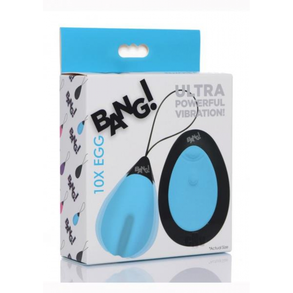 Bang 10x Silicone Vibrating Egg in Blue