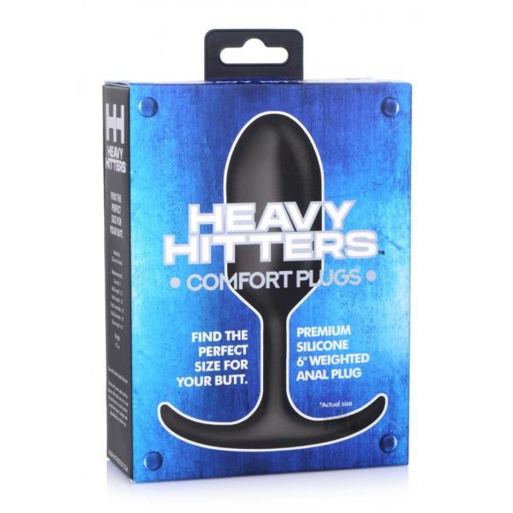 HH Silicone Weighted Anal Plug - Large Black